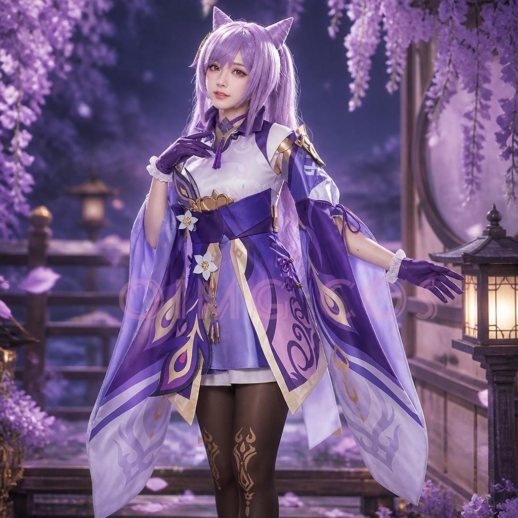 Anime Cosplay In Chinese - Costume de cosplay Genshin Impact Keqing,