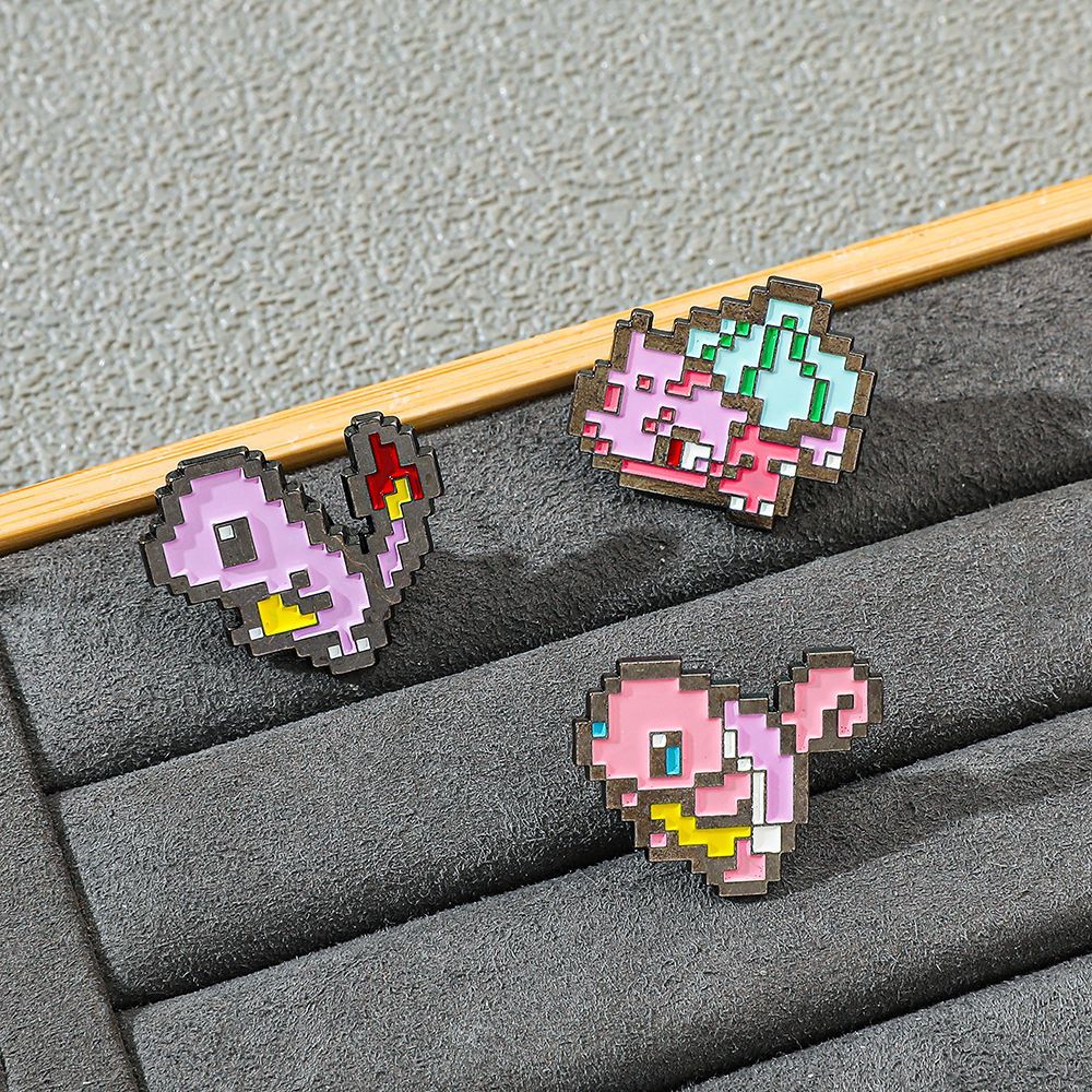 Anime Cosplay Pokemon - Épinglette en métal émaillé Pixel Mosaic