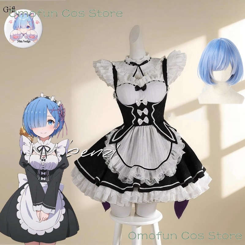 Anime Cosplay Rem - Costume de cosplay Rem Remu Re:Zero,