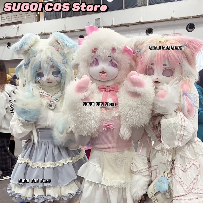 Anime Cosplay Mask - aBcSCS*Fursuit Head Kigurumi Cute Furry Mask