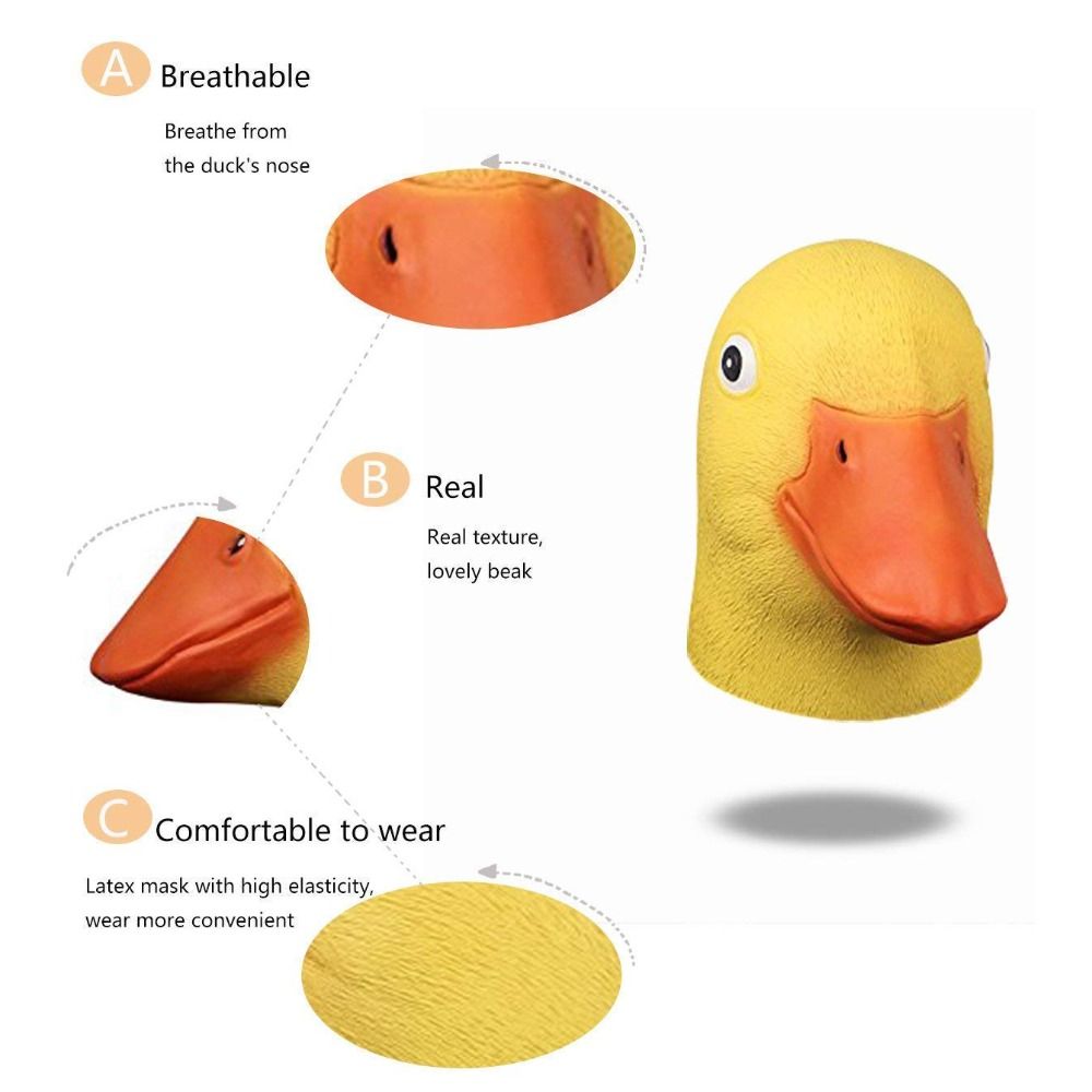 Masque de tête de canard jaune - Anime Cosplay Pics avis et prix